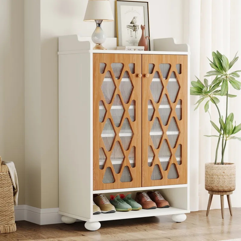 Tribesigns Shoe Racks & Cabinets|Shoe Racks & Cabinets*7 - Tier Shoe Cabinet, Modern Wood Shoe Rack With Adjustable Shelves
