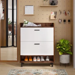 Tribesigns Shoe Racks & Cabinets|Shoe Racks & Cabinets*2 - Tier Shoe Cabinet Shoe Organizer with Flip Doors & Open Shelves