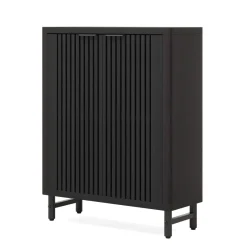 Tribesigns Shoe Racks & Cabinets|Shoe Racks & Cabinets*6 - Tier Wooden Shoe Cabinet with Louvered Doors & Adjustable Shelves