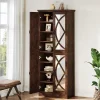 Tribesigns Bookcases & Bookshelves|Bookcases & Bookshelves*68" Bookcase, Storage Cabinet Pantry Cabinet With 4 Mirrored Doors