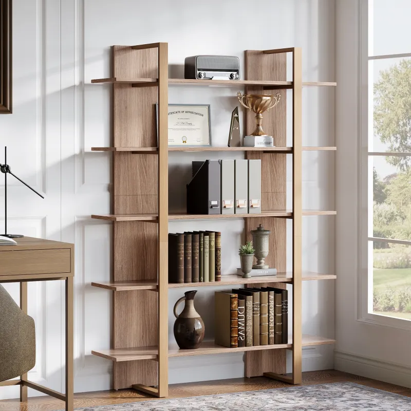 Tribesigns Bookcases & Bookshelves|Bookcases & Bookshelves*70.8" Bookshelf, 5 - Tier Etagere Bookcase Display Shelf