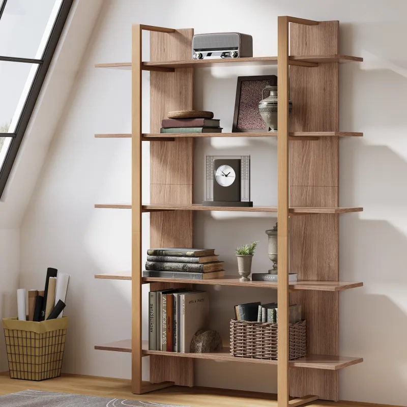 Tribesigns Bookcases & Bookshelves|Bookcases & Bookshelves*70.8" Bookshelf, 5 - Tier Etagere Bookcase Display Shelf