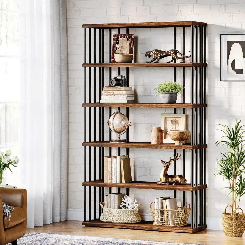 Tribesigns Etagere|Etagere*67" Bookshelf, Display Rack Etagere Storage Shelving Unit