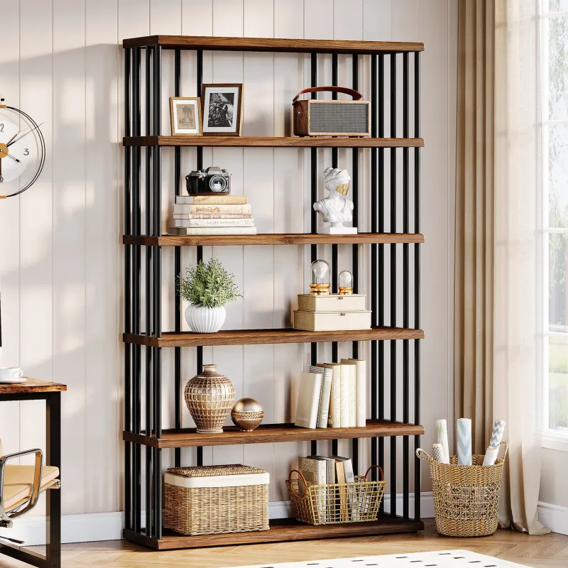 Tribesigns Etagere|Etagere*67" Bookshelf, Display Rack Etagere Storage Shelving Unit