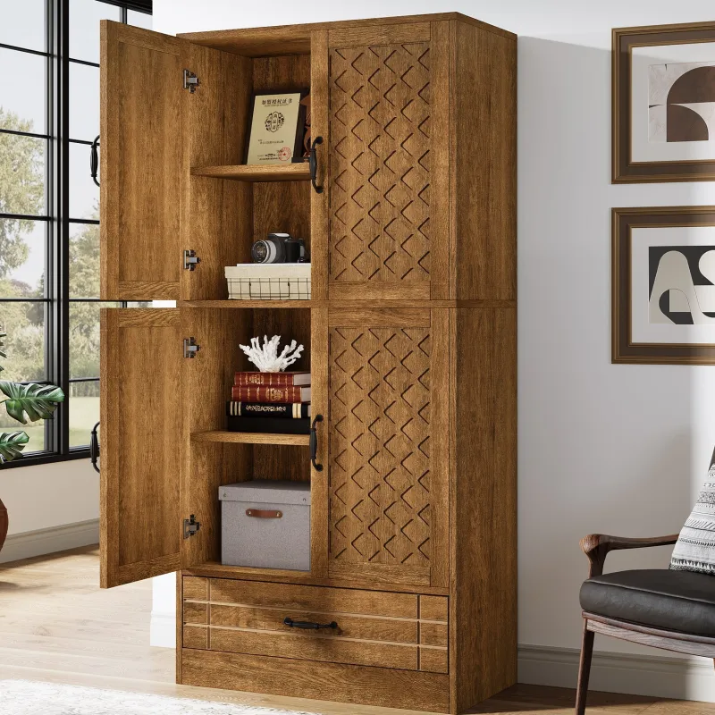 Tribesigns Bookcases & Bookshelves|Bookcases & Bookshelves*70" Bookshelf, Freestanding Bookcase with Storage Drawer