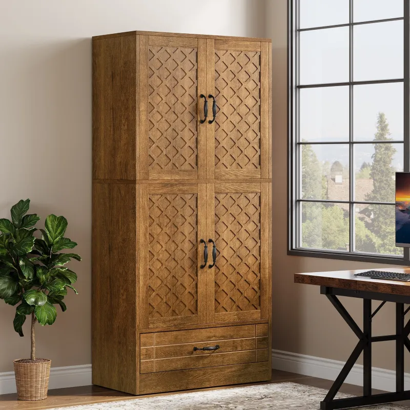 Tribesigns Bookcases & Bookshelves|Bookcases & Bookshelves*70" Bookshelf, Freestanding Bookcase with Storage Drawer