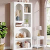 Tribesigns Bookcases & Bookshelves|Bookcases & Bookshelves*70.8" Bookshelf, Geometric Bookcase Display Shelf with 5 Irregular Storage Shelves