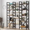 Tribesigns Bookcases & Bookshelves|Bookcases & Bookshelves*59" Bookshelf, Triple Wide 5 - Shelf Bookcase Display Rack