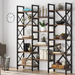 Tribesigns Bookcases & Bookshelves|Bookcases & Bookshelves*59" Bookshelf, Triple Wide 5 - Shelf Bookcase Display Rack