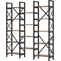 Tribesigns Bookcases & Bookshelves|Bookcases & Bookshelves*59" Bookshelf, Triple Wide 5 - Shelf Bookcase Display Rack