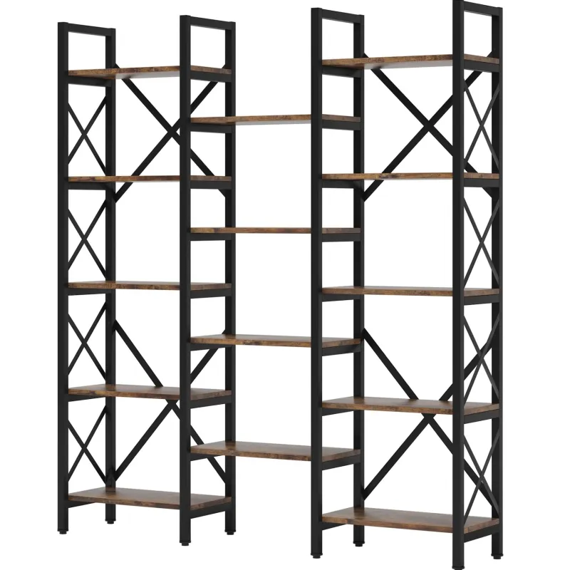 Tribesigns Bookcases & Bookshelves|Bookcases & Bookshelves*59" Bookshelf, Triple Wide 5 - Shelf Bookcase Display Rack