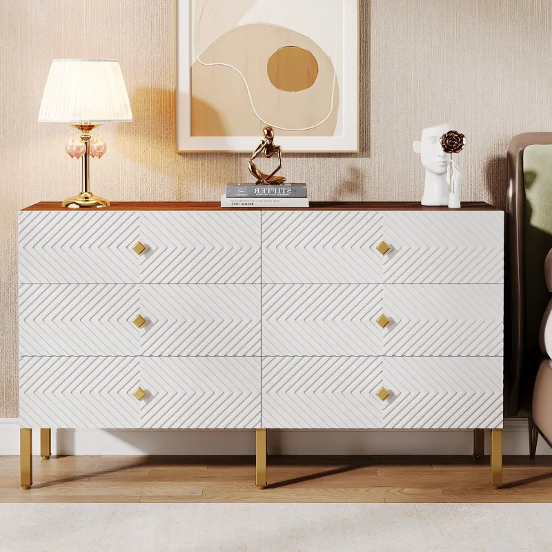 Tribesigns Chests Of Drawers*55" Chest Dresser, Modern Storage Organizer with Drawers