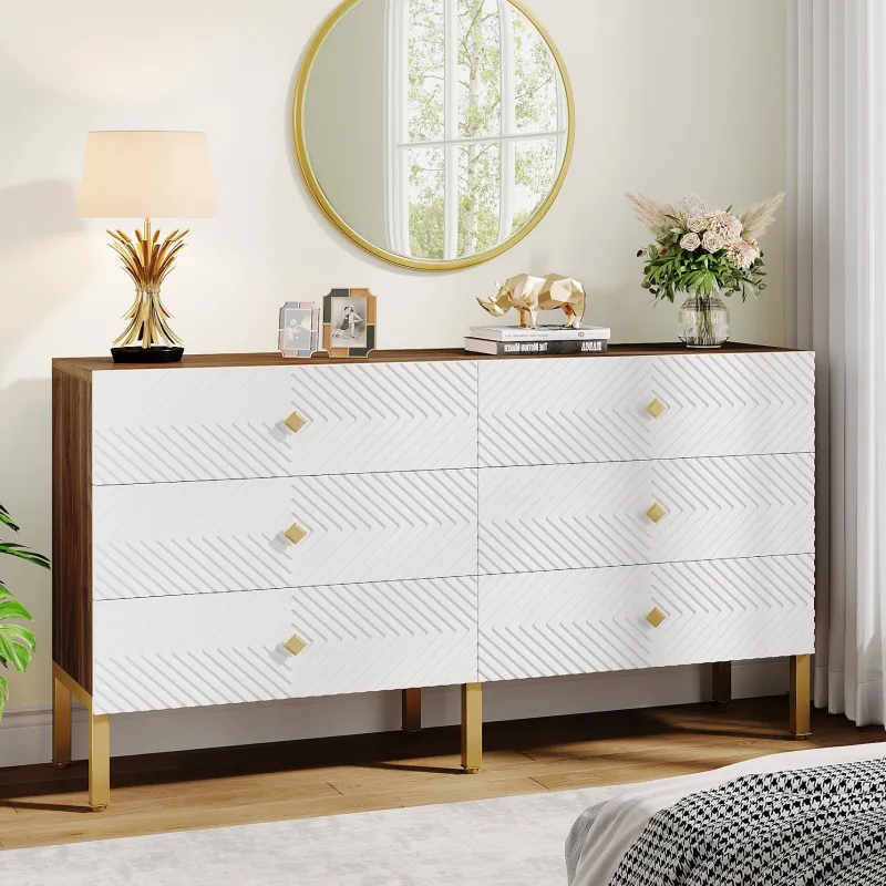 Tribesigns Chests Of Drawers*55" Chest Dresser, Modern Storage Organizer with Drawers