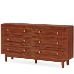 Tribesigns Chests Of Drawers*55" Chest of Drawers, Wood 6 - Drawer Storage Organizer Dresser