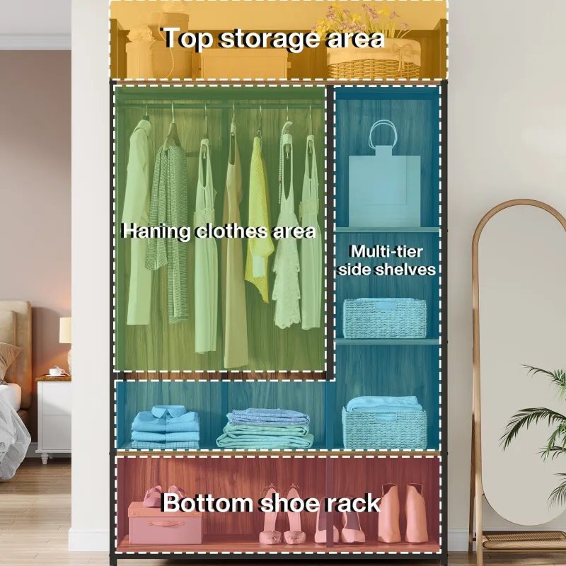 Tribesigns Closet Organizers|Clothes & Garment Racks*78" Clothes Rack, Tall Freestanding Closet Organizer Garment Rack