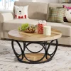 Tribesigns Coffee Tables*31.5" Coffee Table, Farmhouse Center Table Tea Table with 2 - Tier Storage