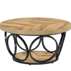 Tribesigns Coffee Tables*31.5" Coffee Table, Farmhouse Center Table Tea Table with 2 - Tier Storage