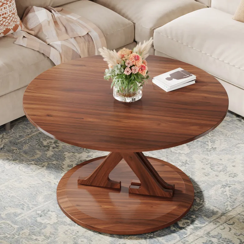 Tribesigns Coffee Tables*31.5" Coffee Table, Mid - Century Accent Center Table with X - Shaped Base