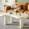 Tribesigns Coffee Tables*45" Coffee Table, Modern Irregular Center Table Tea Table