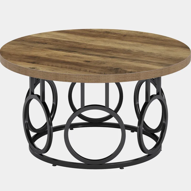 Tribesigns Coffee Tables*31.5" Coffee Table, Rustic Center Table Snack Table