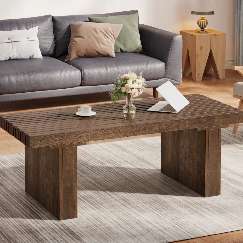 Tribesigns Coffee Tables*47.2" Coffee Table, Wood Rectangle Center Table
