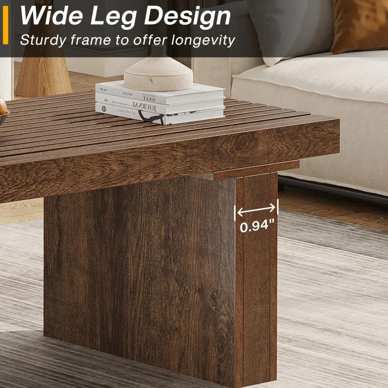Tribesigns Coffee Tables*47.2" Coffee Table, Wood Rectangle Center Table