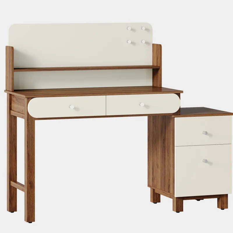 Tribesigns Desks*56" Computer Desk, Home Office Desk Study Table with File Drawers