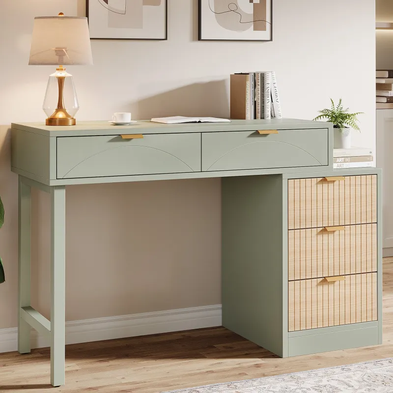 Tribesigns Desks*55" Computer Desk, Modern Home Office Desk Study Desk