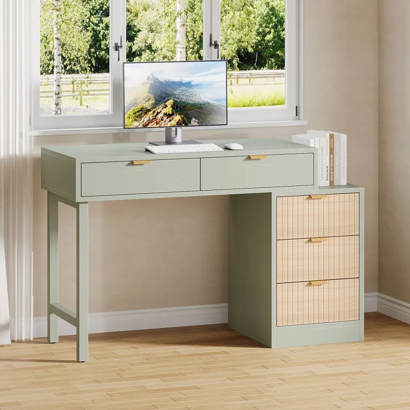 Tribesigns Desks*55" Computer Desk, Modern Home Office Desk Study Desk