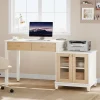 Tribesigns Desks*63" Computer Desk, Reversible Office Desk with Storage Cabinet
