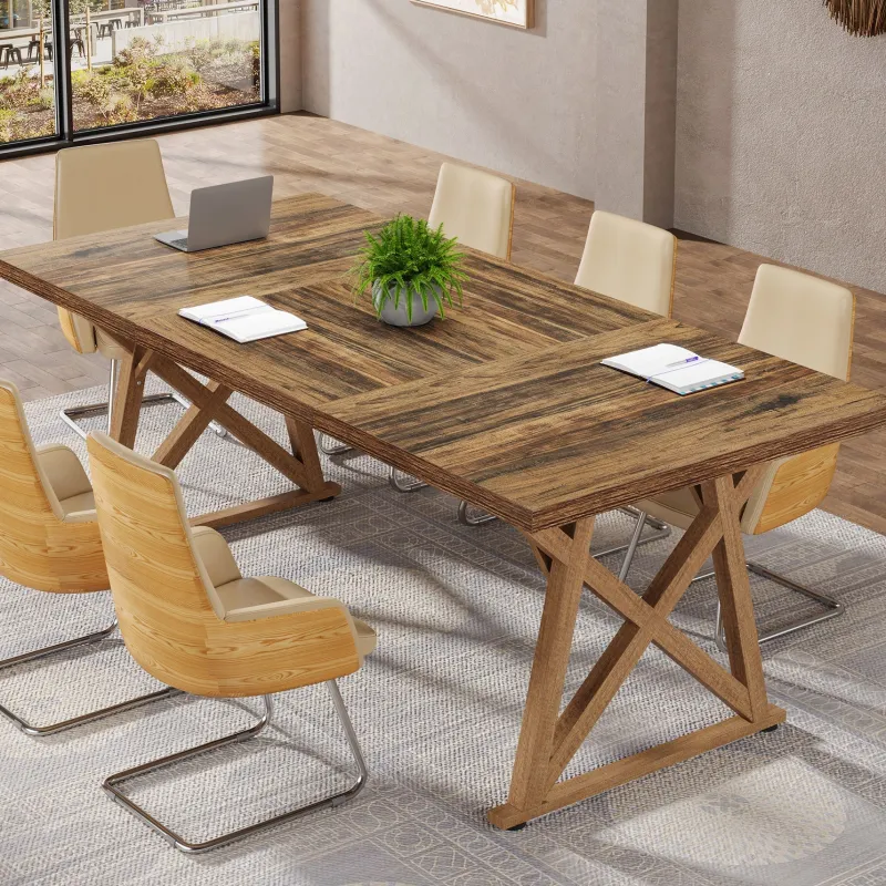 Tribesigns Desks*71" Conference Table, 6FT Meeting Table Boardroom Table for 6 - 8 People