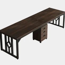 Tribesigns Desks*78.7" Conference Table, Large Meeting Room Table for 6 - 8 People with File Cabinet