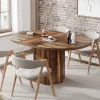 Tribesigns Desks*55" Conference Table, Oval Rustic Meeting Table For 6 People
