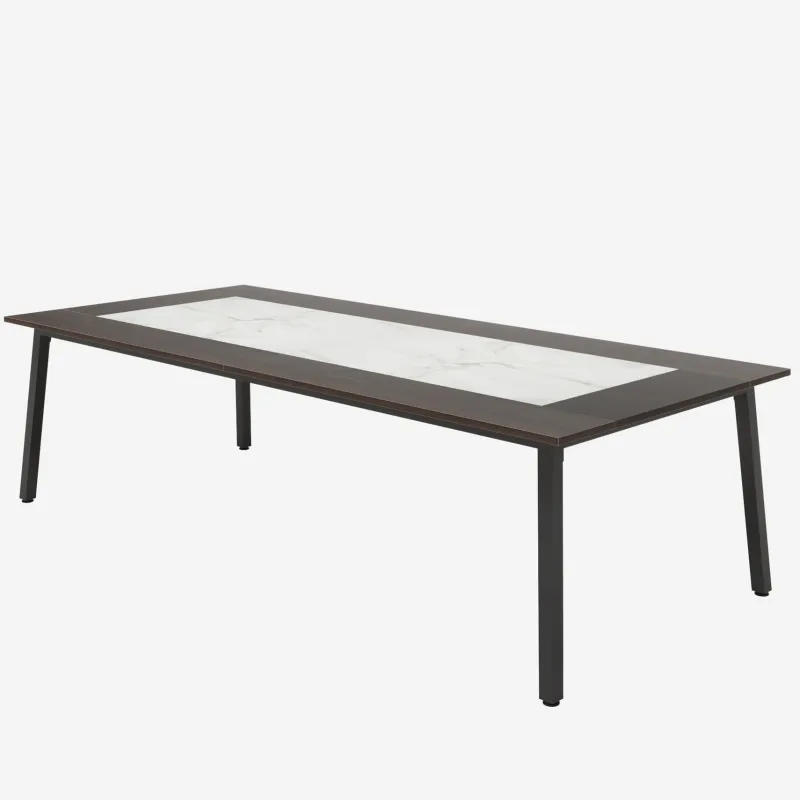 Tribesigns Desks*79" Conference Table, Rectangular Executive Desk with Metal Frame