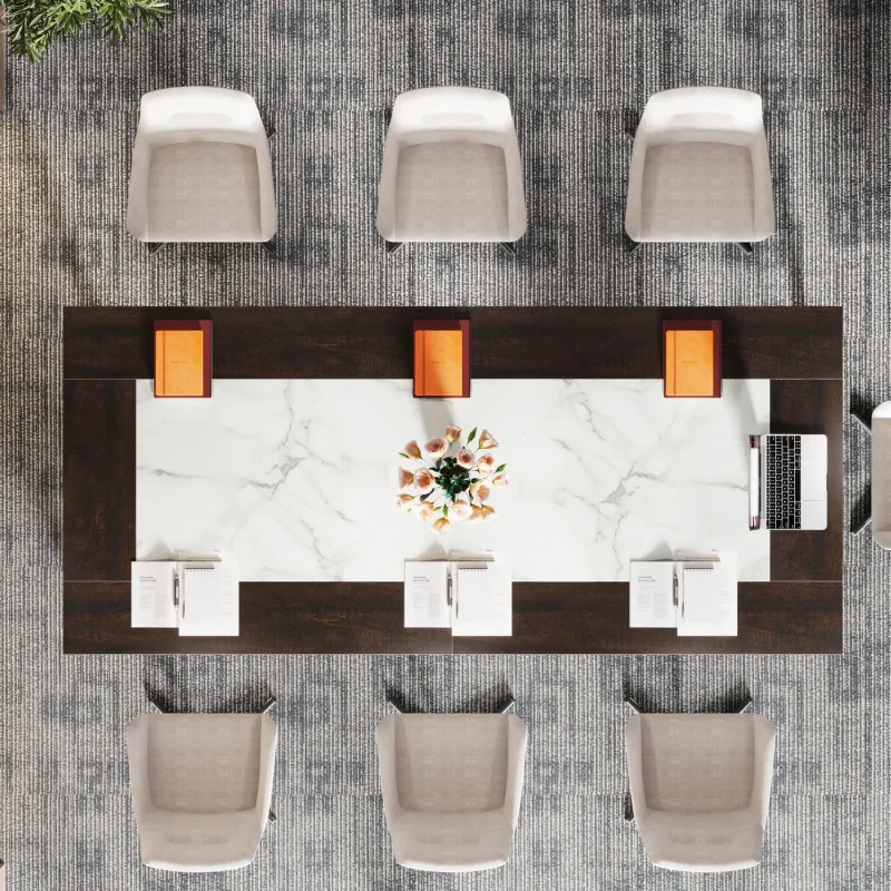 Tribesigns Desks*79" Conference Table, Rectangular Executive Desk with Metal Frame