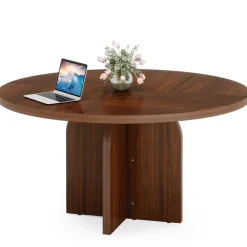 Tribesigns Desks*47" Conference Table, Round Sturdy Meeting Room table