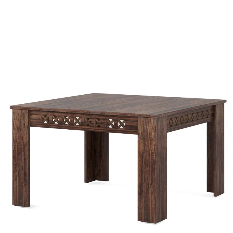 Tribesigns Desks*43" Conference Table, Wood Square Meeting Desk with Heavy Legs