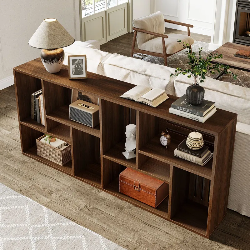 Tribesigns Console Tables|Console Tables*70.9" Console Table, 3 - Tier Entryway Table Sofa Table with Storage Shelves