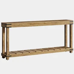 Tribesigns Console Tables|Console Tables*70.9" Console Table, 2 - Tier Entryway Table Sofa Table with Storage Shelves