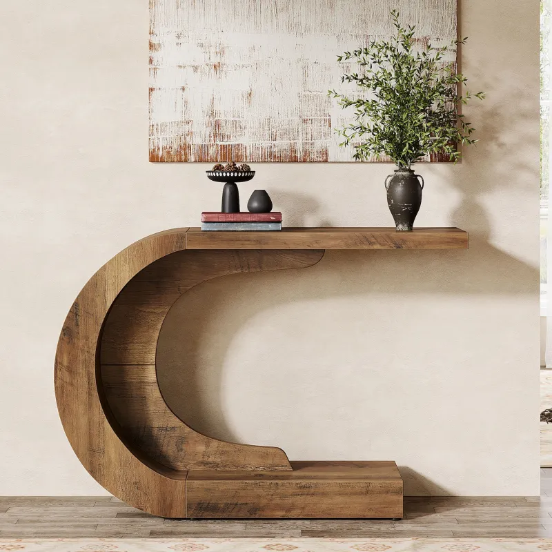 Tribesigns Console Tables|Console Tables*43" Console Table, C - Shaped Modern Accent Table Hallway Table