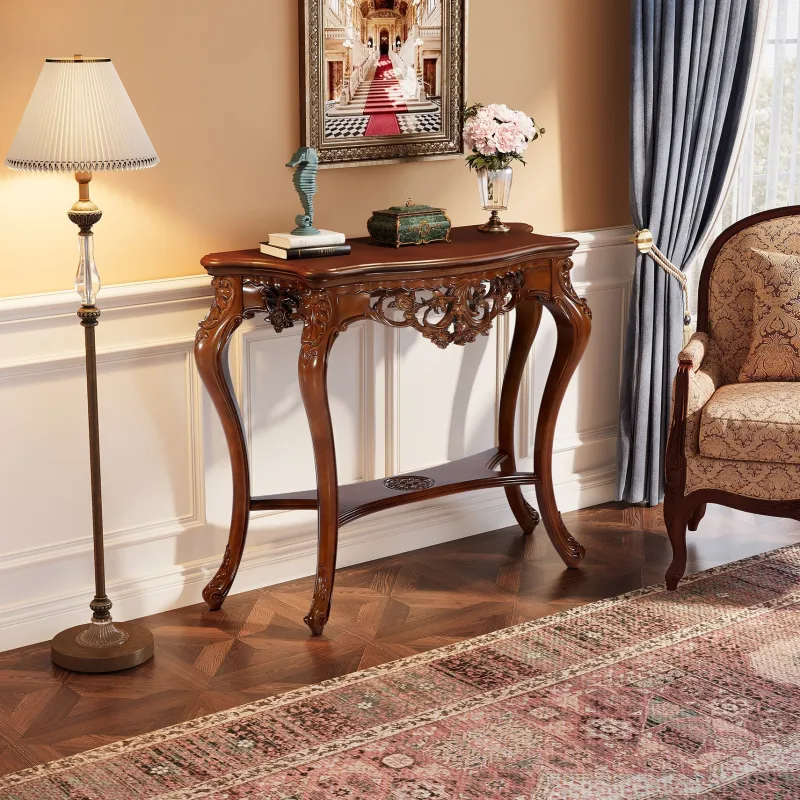 Tribesigns Console Tables|Console Tables*37.6" Console Table, Elegant Two-Tier Entryway Hallway Table