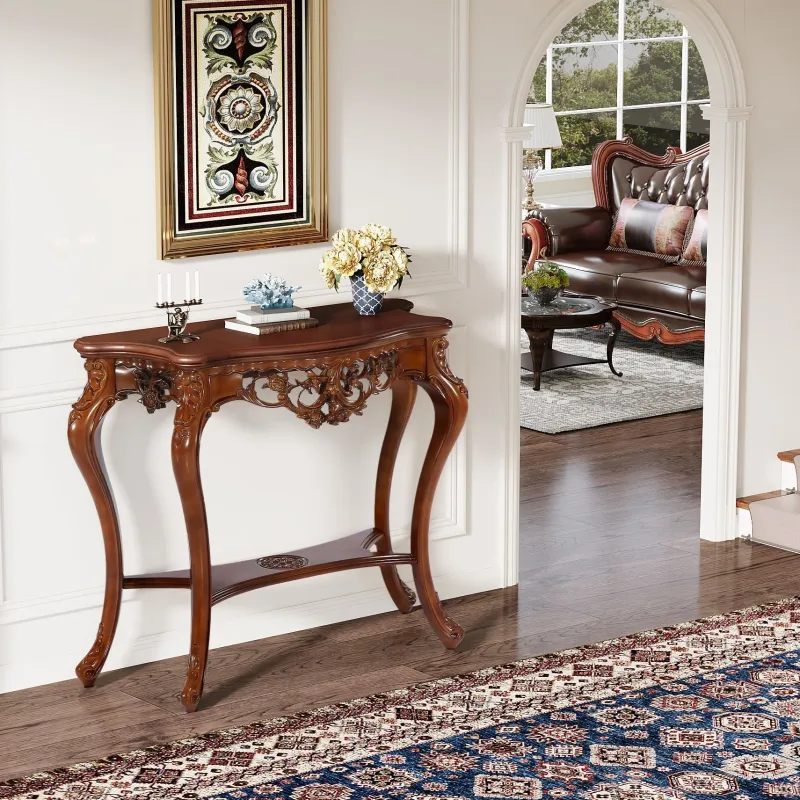 Tribesigns Console Tables|Console Tables*37.6" Console Table, Elegant Two-Tier Entryway Hallway Table