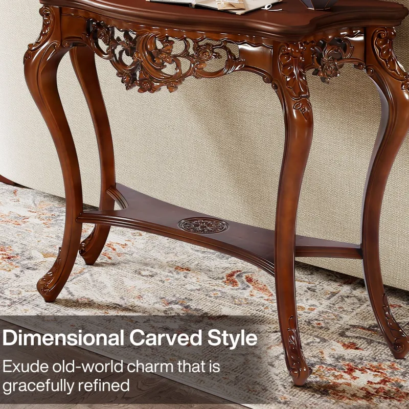 Tribesigns Console Tables|Console Tables*37.6" Console Table, Elegant Two-Tier Entryway Hallway Table