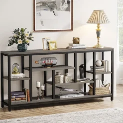 Tribesigns Console Tables|Console Tables*70.9" Console Table Entryway Sofa Table with Storage Shelves