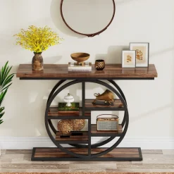 Tribesigns Console Tables|Console Tables*41.3" Console Table, Entryway Table Sofa Table with Etagere Shelves