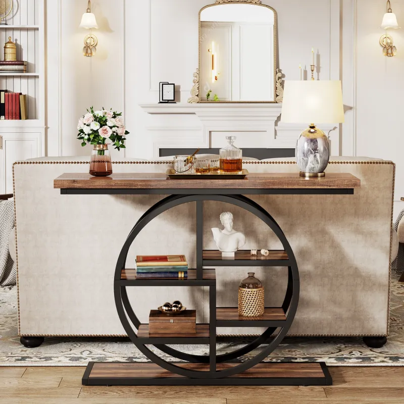 Tribesigns Console Tables|Console Tables*41.3" Console Table, Entryway Table Sofa Table with Etagere Shelves