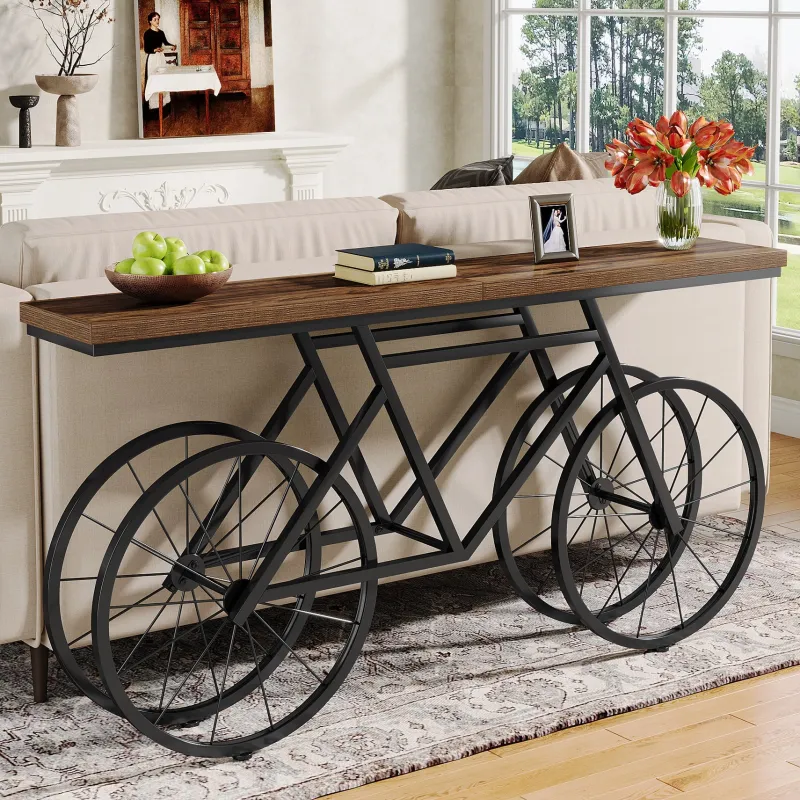 Tribesigns Console Tables|Console Tables*70.9" Console Table, Extra Long Sofa Table with Bicycle Base