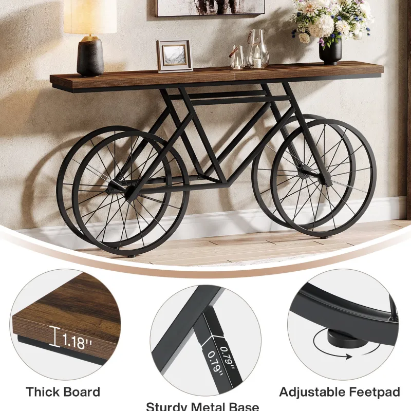 Tribesigns Console Tables|Console Tables*70.9" Console Table, Extra Long Sofa Table with Bicycle Base