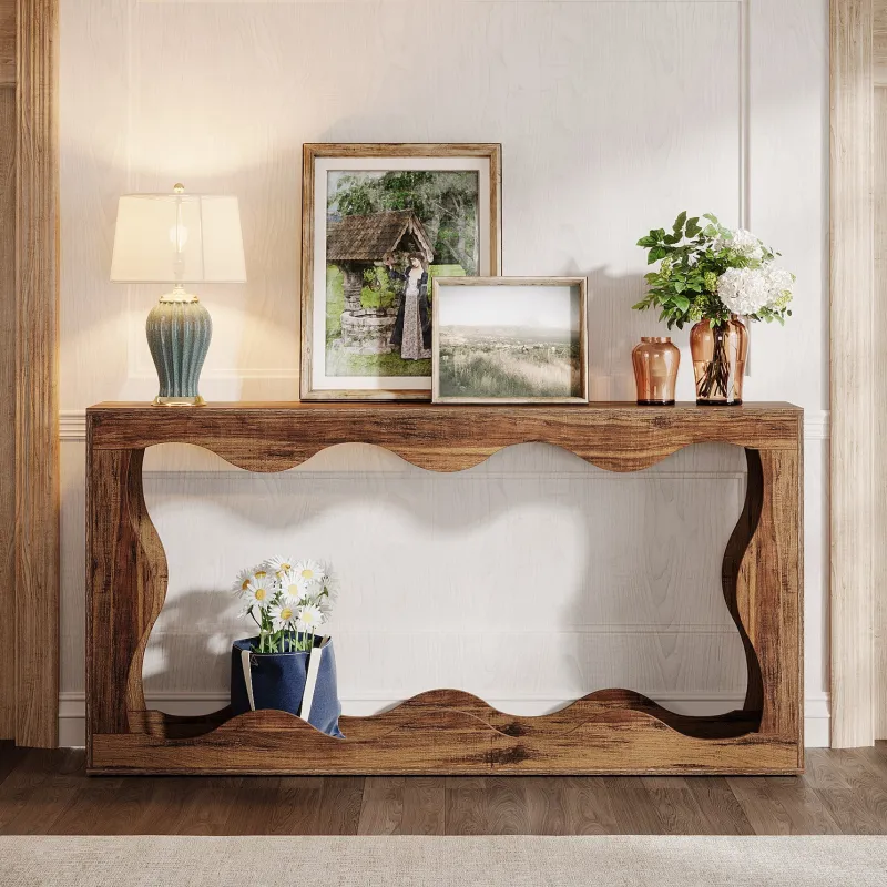 Tribesigns Console Tables|Console Tables*63" Console Table, Farmhouse Entryway Table Couch Table Behind Sofa