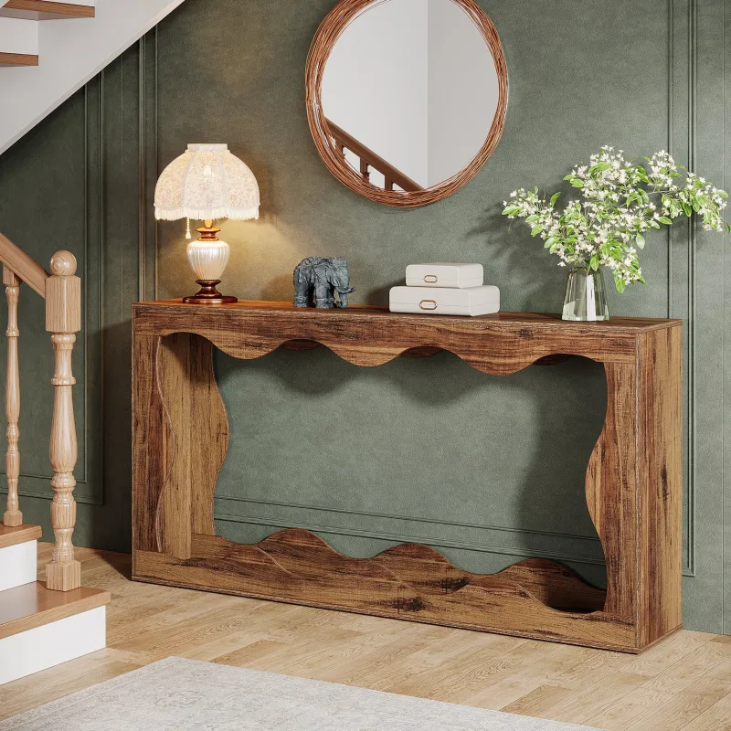 Tribesigns Console Tables|Console Tables*63" Console Table, Farmhouse Entryway Table Couch Table Behind Sofa